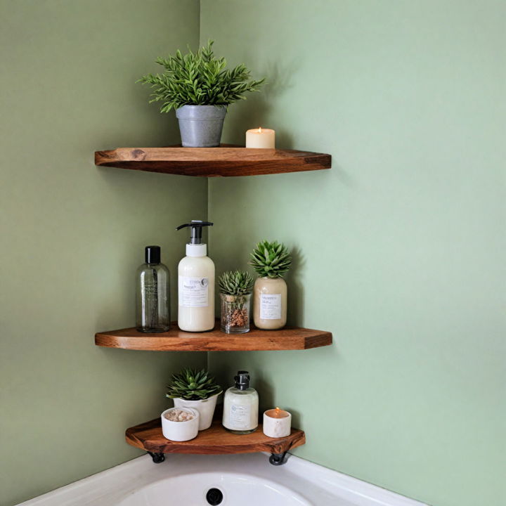 corner shelves for bathroom storage