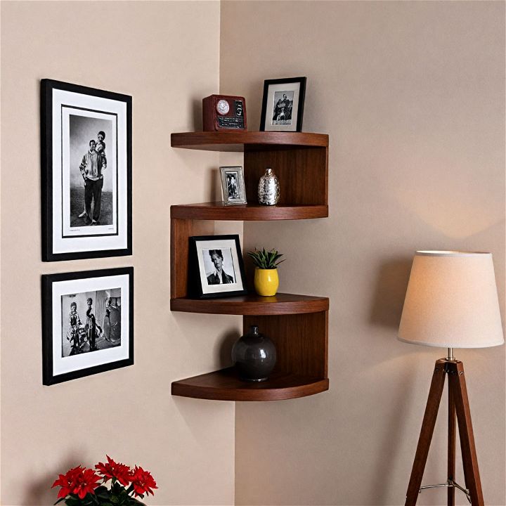corner shelves to maximize overlooked space