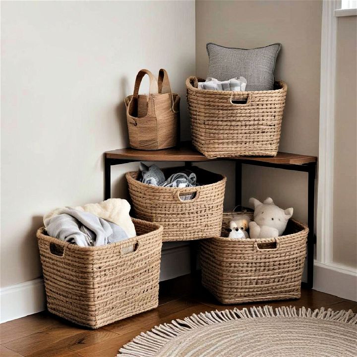 corner storage basket