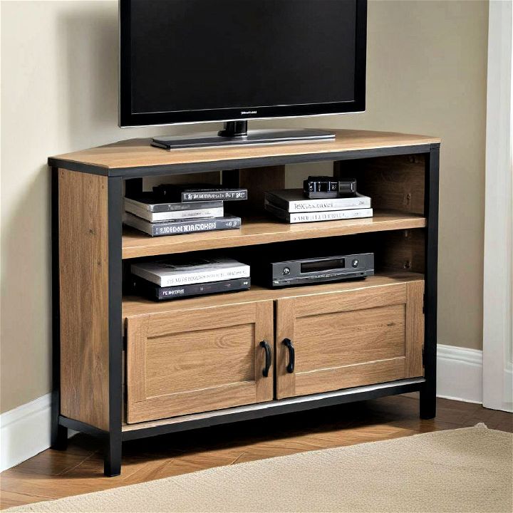 corner tv stand with storage