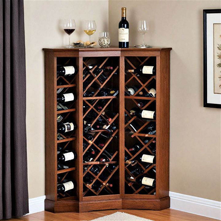 corner wine rack