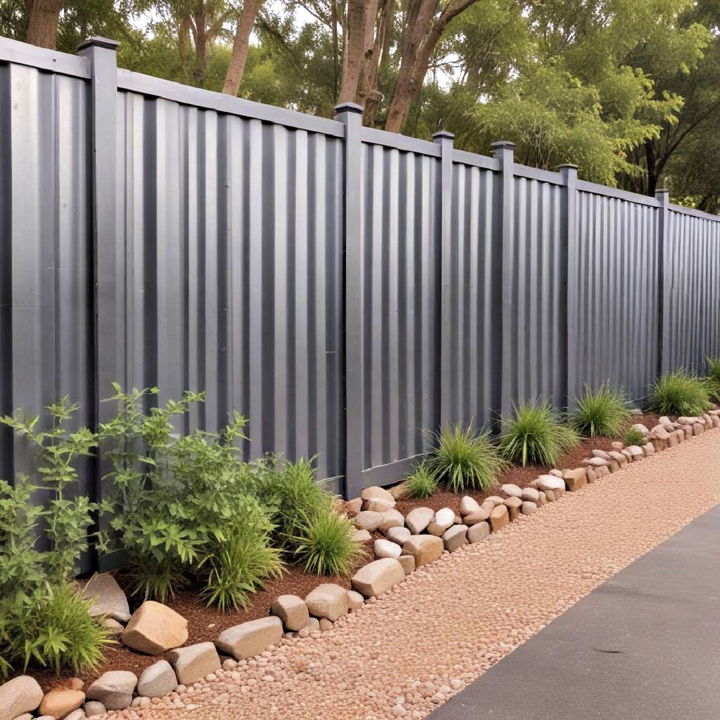 corrugated metal fence