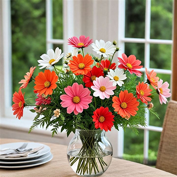 cosmos bouquets for casual setting