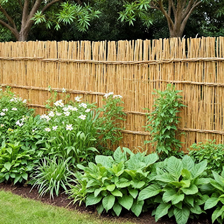 cost effective a reed fencing for vegetable garden
