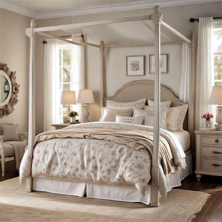 cottage style canopy bed to any room