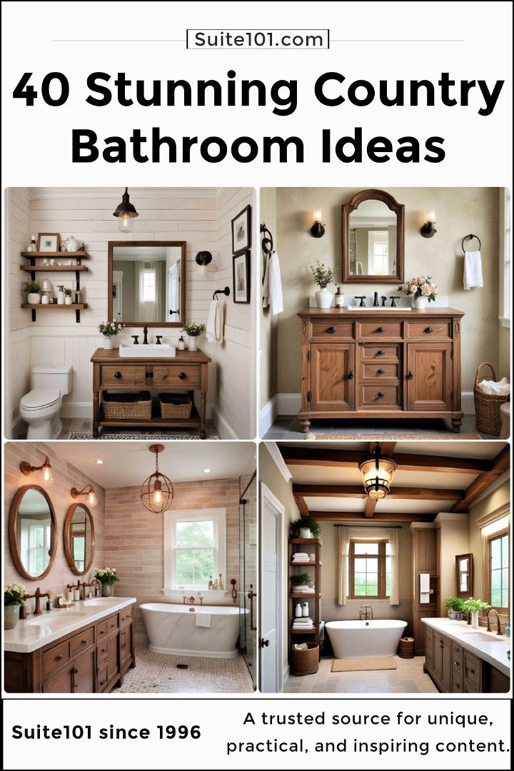 country bathroom ideas to copy
