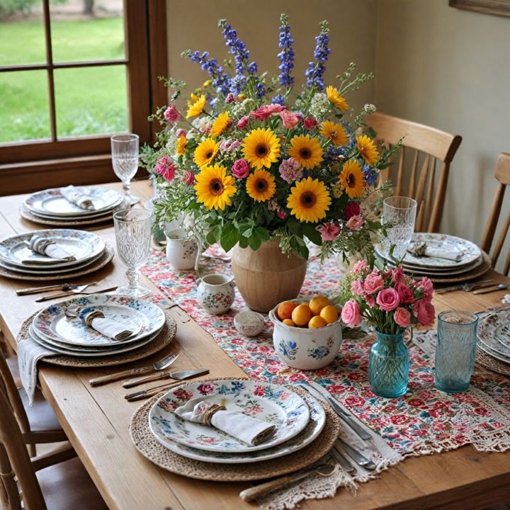 country garden table setting