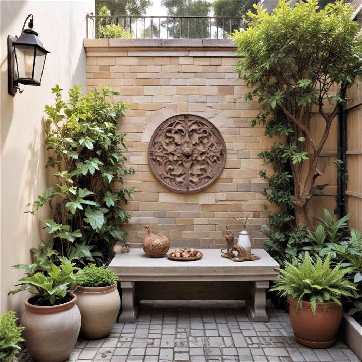 courtyard with outdoor art design