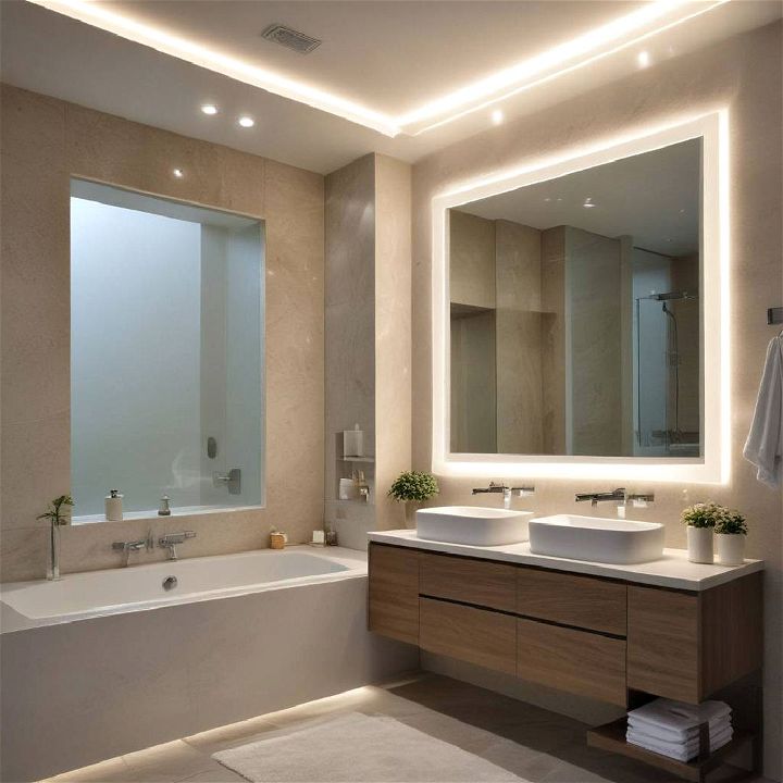 cove lighting for bathroom