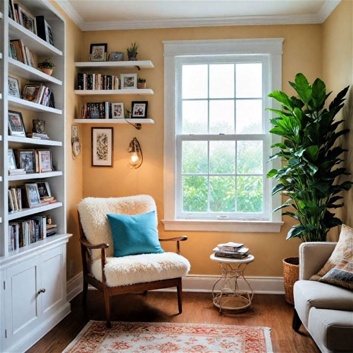 cozy and comfy reading nook