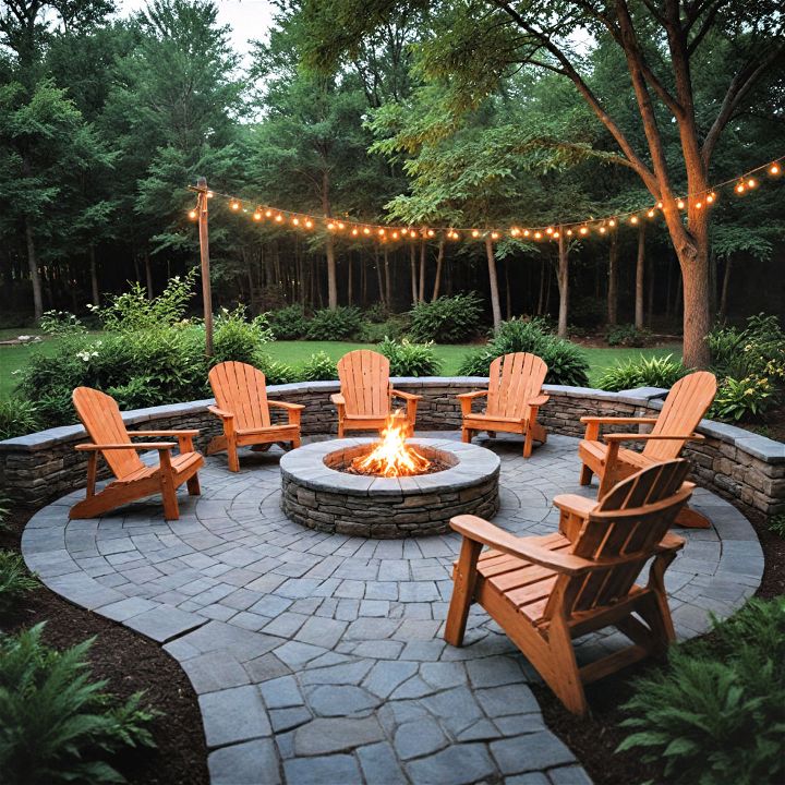 cozy and communal fire pit seating
