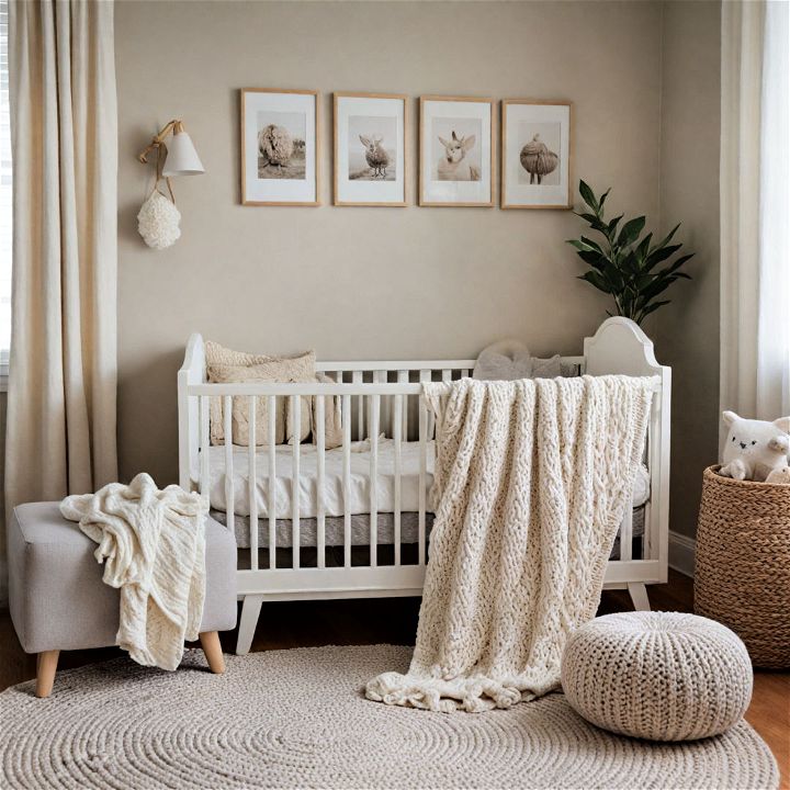 cozy and neutral knit inspired nursery