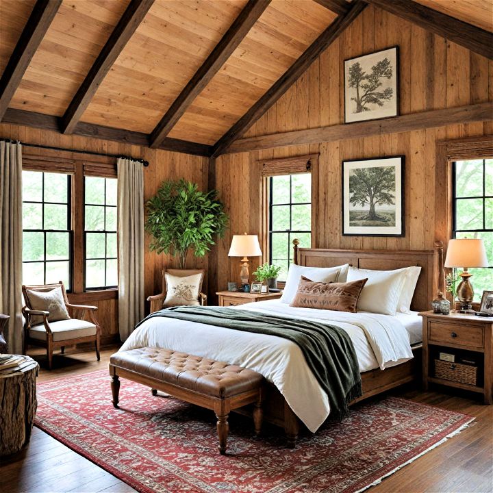 cozy and tranquil woodland cabin bedroom