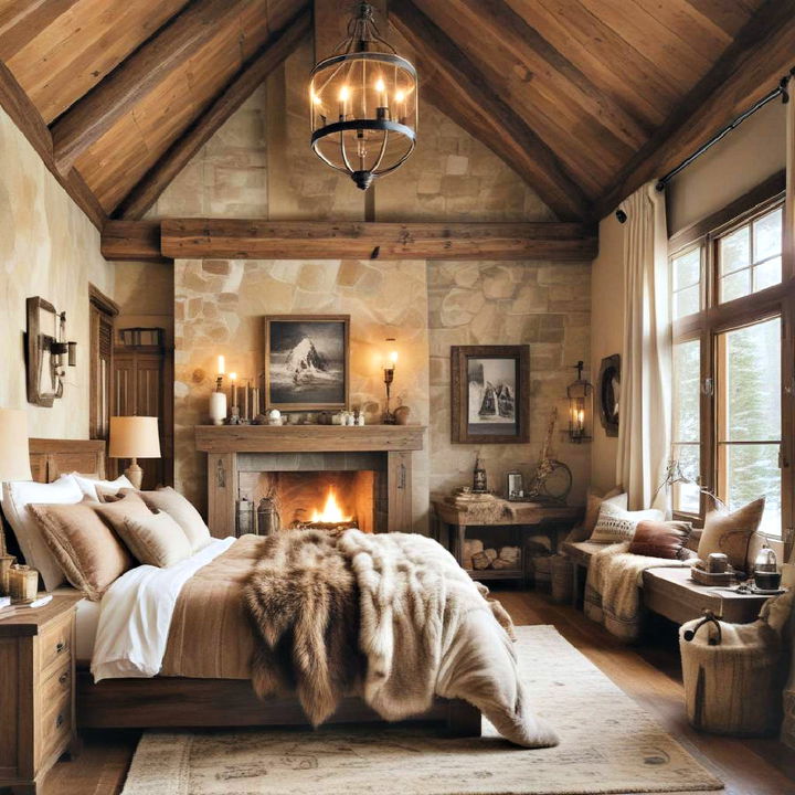 cozy chalet bedroom