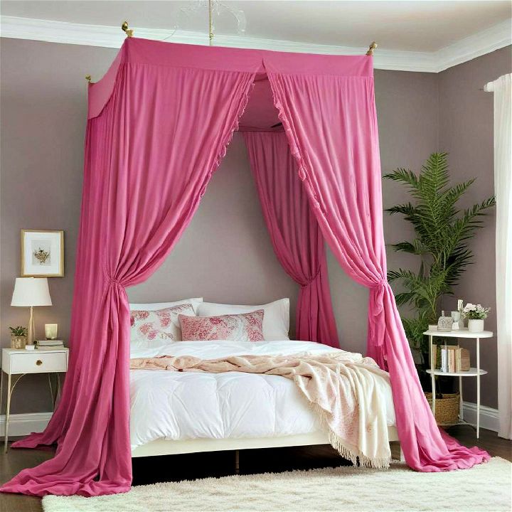 cozy colorful bed canopies