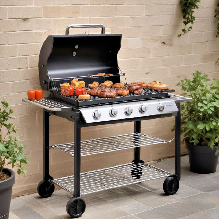 cozy compact bbq grill for small courtyard