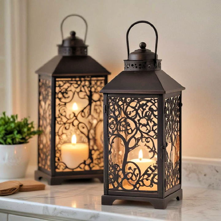 cozy decorative candle lantern