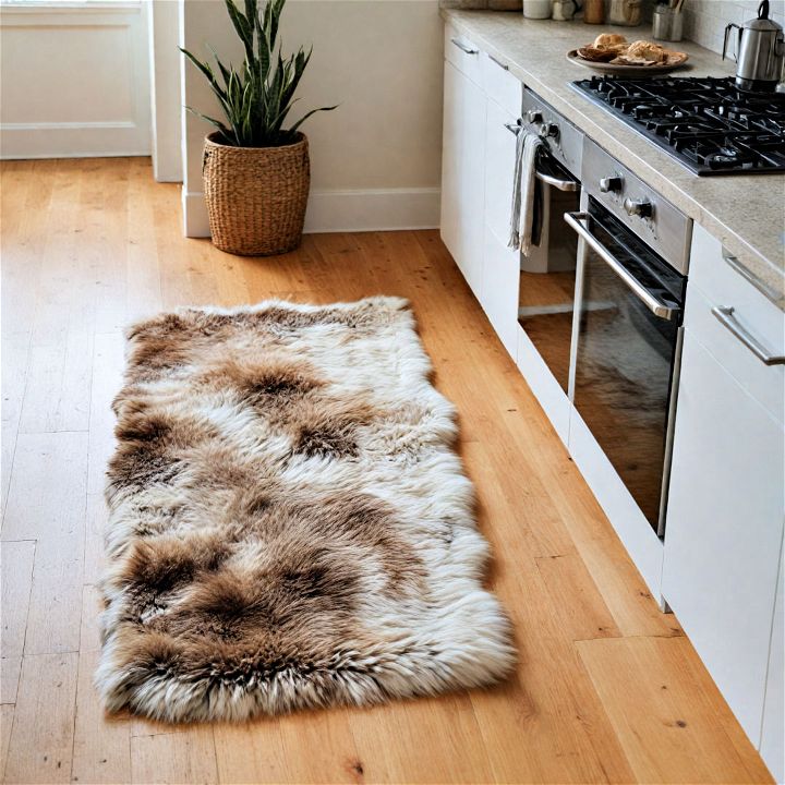 cozy faux fur rug