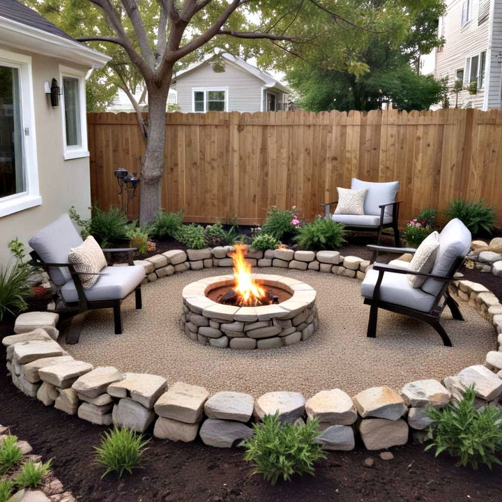 cozy fire pit area