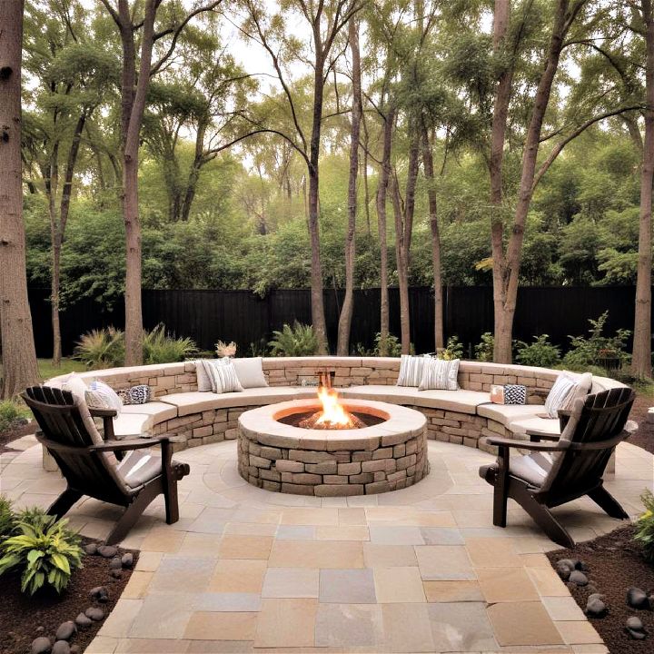 cozy fire pit seating