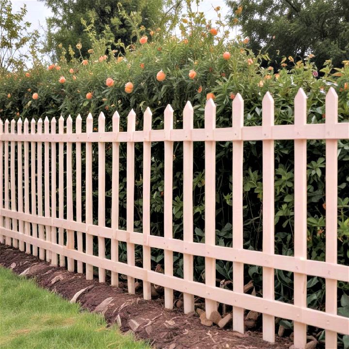 cozy light peach fence