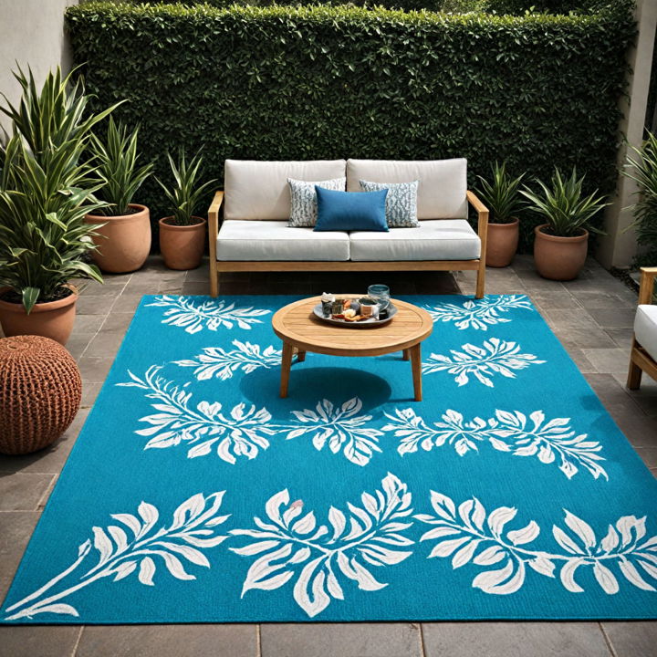 cozy outdoor rug for pool
