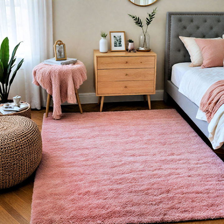 cozy pink area rug