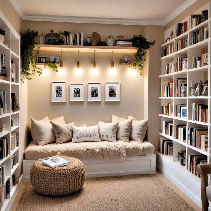 cozy reading nook for homeschool room