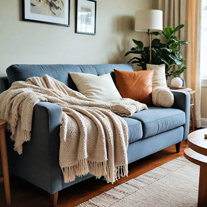 cozy throws neutral living room