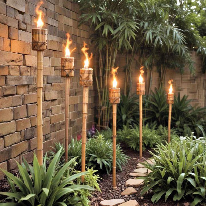 cozy tiki torches