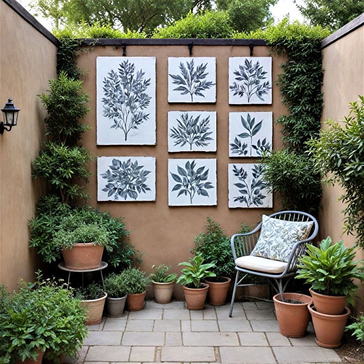 create focal point with an outdoor art