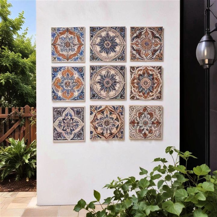 creative ceramic tiles for outdoor wall decor