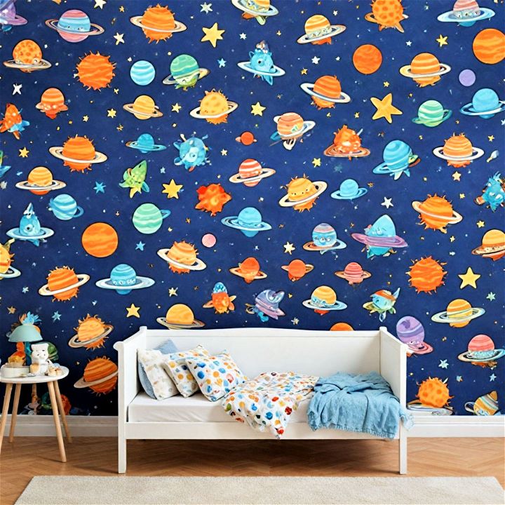 creative kids’ themed wallpaper