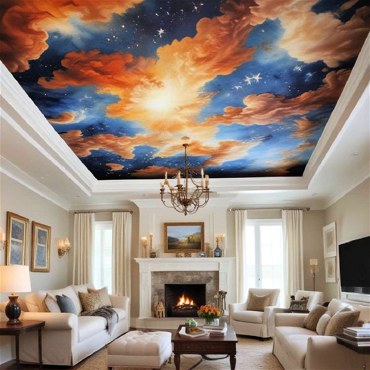 creative mural ceiling