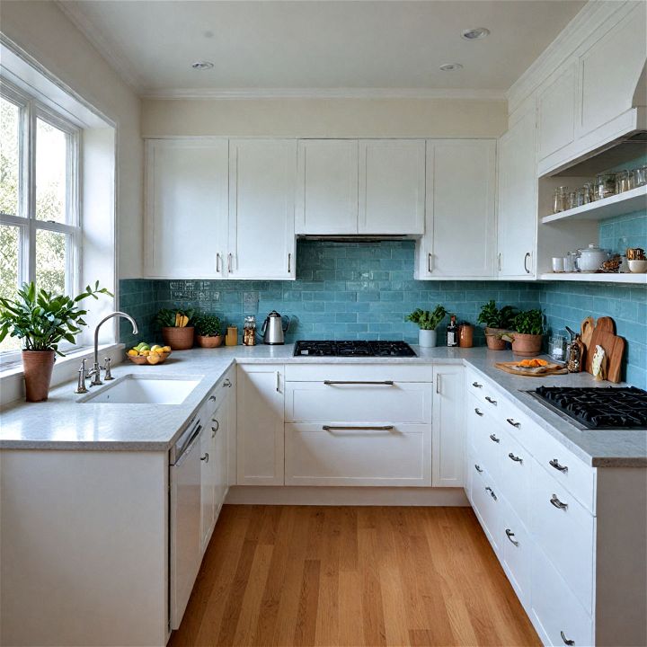 crisp white palette for minimalist kitchen