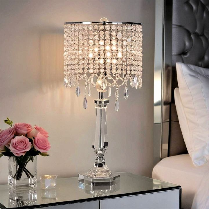 crystal table lamp for reading