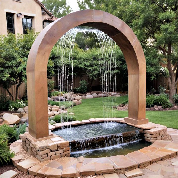 curved water arch