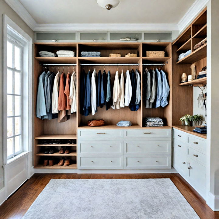 custom built ins entry closet