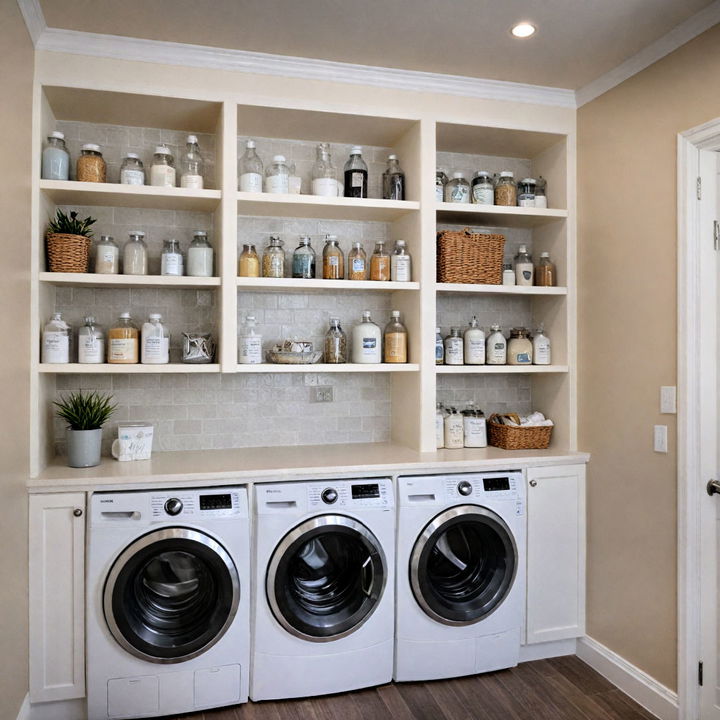 custom shelving unit for your laundry room