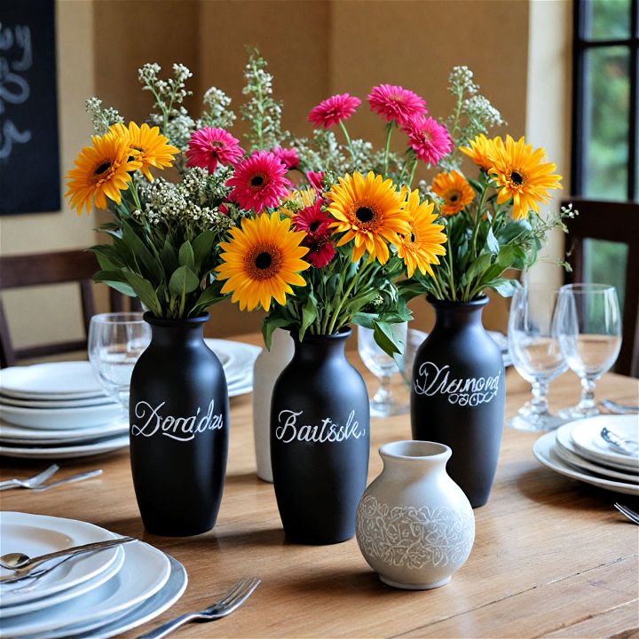 customizable chalkboard paint vase