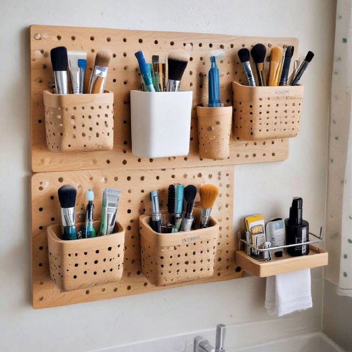 customizable pegboard storage idea