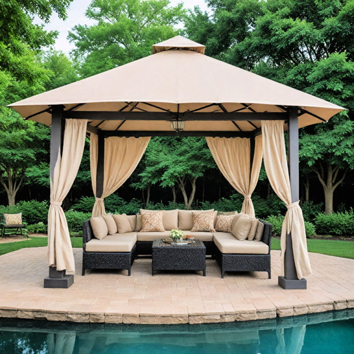 customized fabric pool gazebo