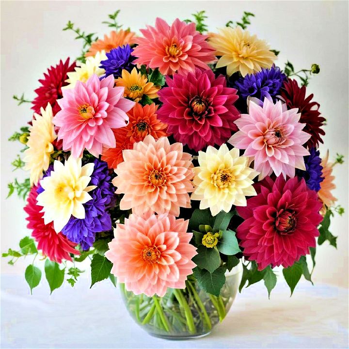 dahlia collection centerpiece for formal event