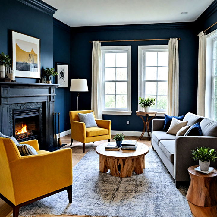 dark paint color moody living room