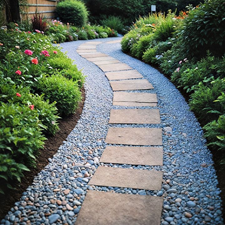decorative and stylish gravel path
