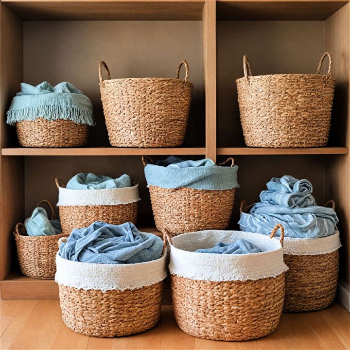 decorative beachy basket storage
