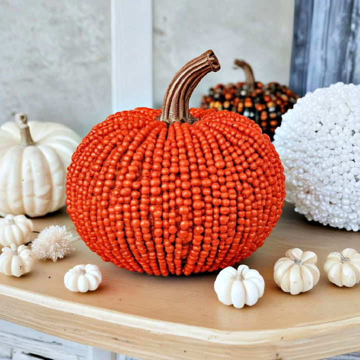 decorative beaded pumpkins