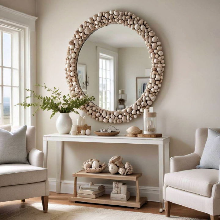 decorative coastal inspired mirror