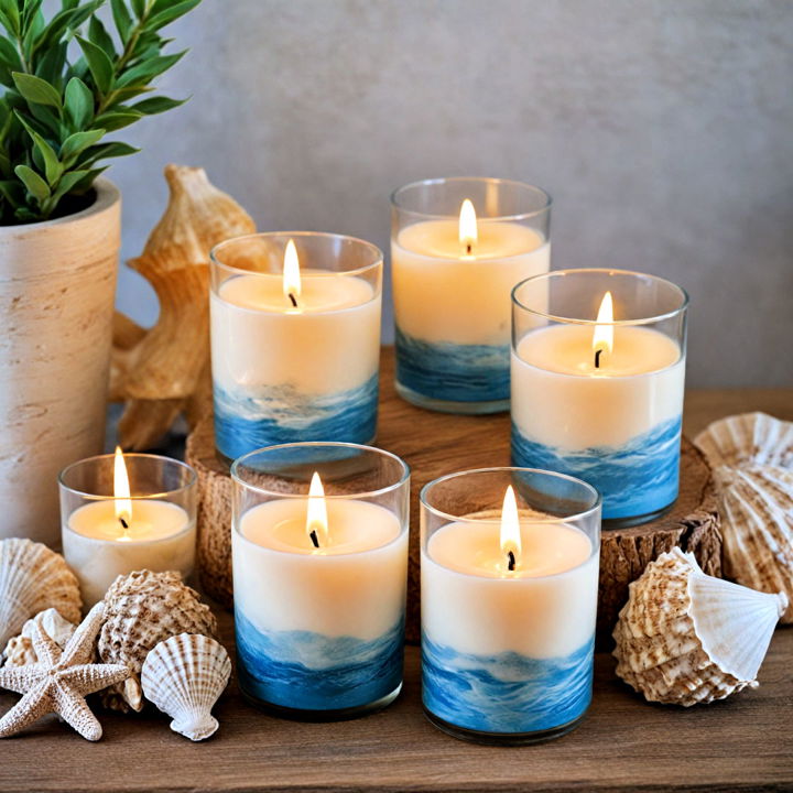 decorative coastal themed candles