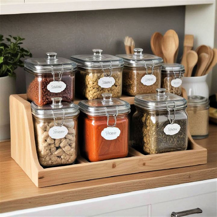 decorative containers for counter kitchen organized